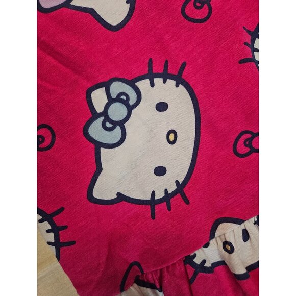 Hello Kitty Girls Pink Long-Sleeve Dress With Ruffled Skirt Size 3T Made By Sanr - Picture 2 of 8